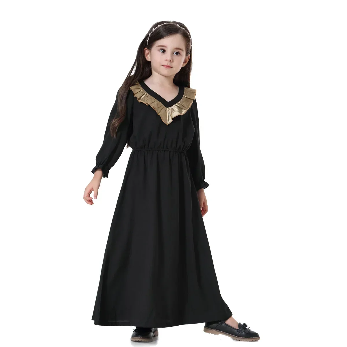 Muslim Children Abaya Girls Long Robe Gowns Kids Dress Kimono Ramadan Middle East Moroccan Arab Caftan Islamic Clothing