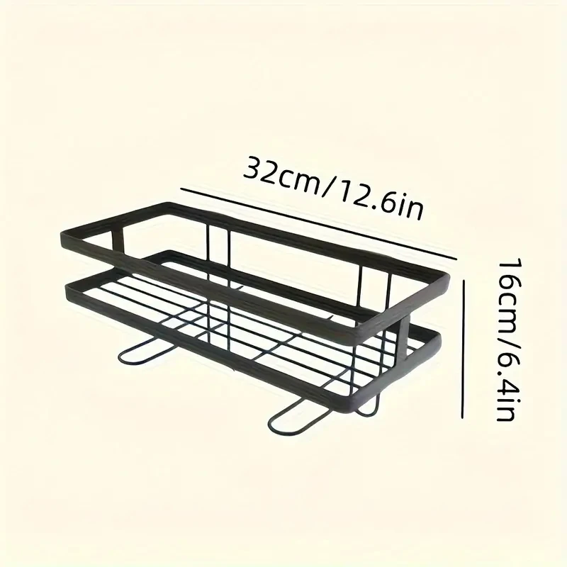 Bathroom Organizer Shelves Over The Toilet Shelf,1Tier Toilet Storage,Multi-function Paper Holder Basket No Drilling Space Saver 6