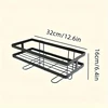 Bathroom Organizer Shelves Over The Toilet Shelf,1Tier Toilet Storage,Multi-function Paper Holder Basket No Drilling Space Saver 6
