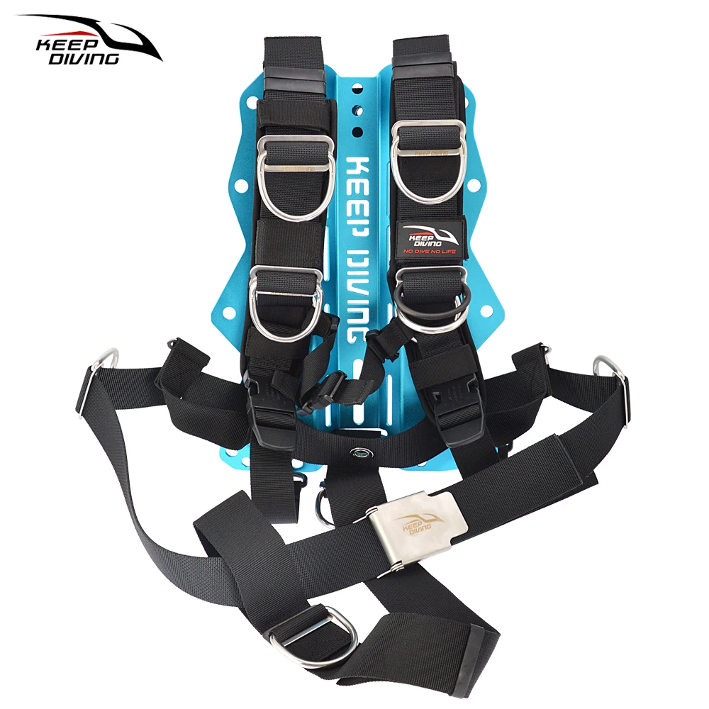Scuba Tauchen Einstellbare Backplate Harness Set BCD Ultraleicht Backplane Zubehör Schritt Strap Gewicht Gürtel Tauch Zubehör – Detail 6