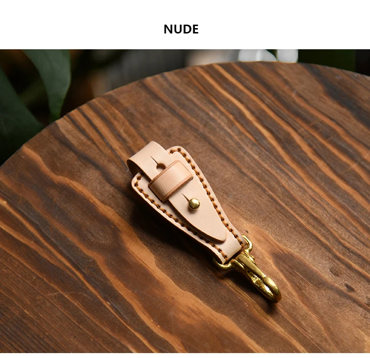 100 % echtes Leder Schlüsselhalter für Männer männlich Vintage handgemachte EDC Taille hängen Gürtelschlaufe Schlüsselanhänger Clip Schlüsselhaken Kette Schnalle – Detail 13