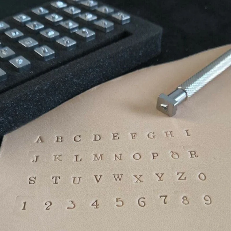 Alphabet Leather Stamp Tool Kit Letter Number Punch Logo DIY Craft 4MM/6MM number letter stamp set custom logo stamp alphabet number stamp set leather letter punch leather craft stamps hot stamping applicator kit 36pcs