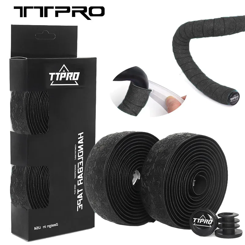 TTPRO 1 Pair Road Bike Tape Anti-Slip Ultra Light Shock Absorption PU Wrap Handlebar Tape For Gravel Road Bike Cycling Equipment