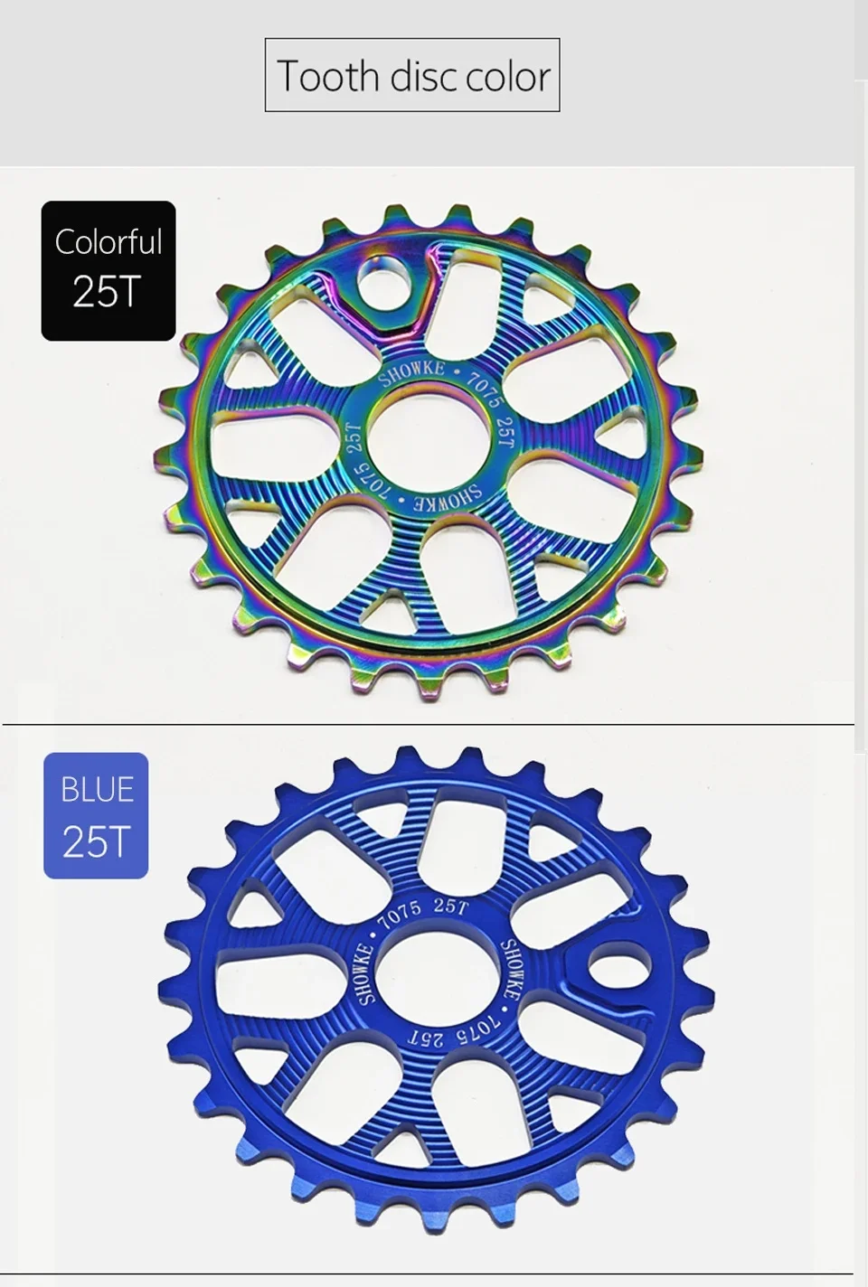 BMX-Kettenrad 1/2" * 1/8" 25T Fahrradkettenblatt Leichte Aluminiumlegierung 7075 CNC Racing Performance Fahrradkettenblatt BMX-Teile – Detail 8