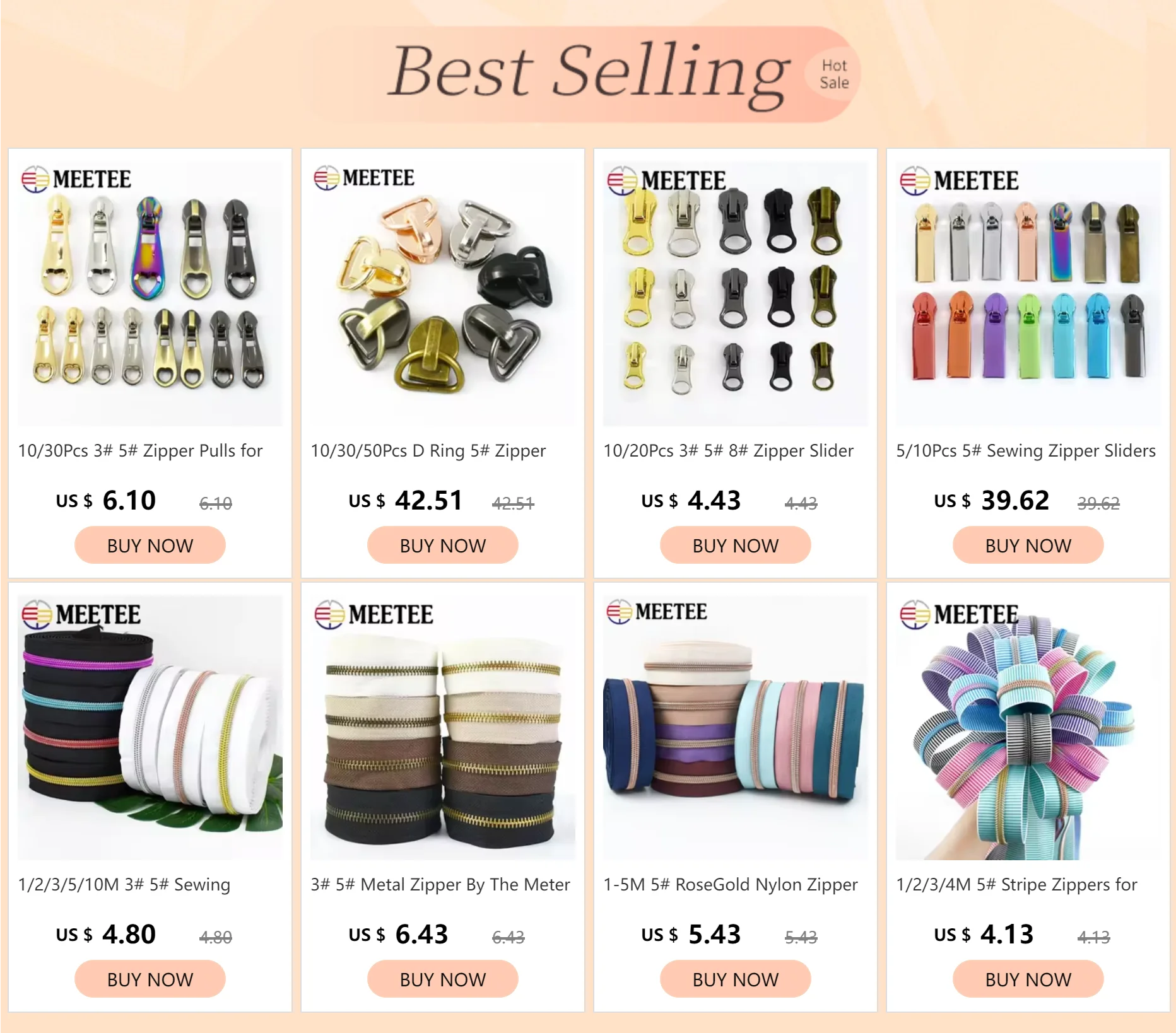 Description Picture 3 of item5# Nylon Zippers Tape for Bag +Zipper Slider Heads Plastic Zips By The Meter Decorative Zip Pulls Repair DIY Sewing Accessories