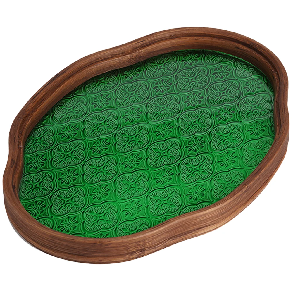 

Fruit Tray Trays for Coffee Table Decorative Food Tea Living Room Glass Outdoor Serving Large Bamboo