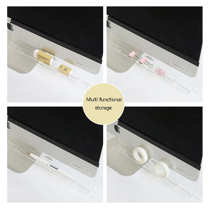 Creative Acrylic Monitor Message Memo Board Sticky Notes Board Monitor Memo Sign Transparent Message Multifunction Stand