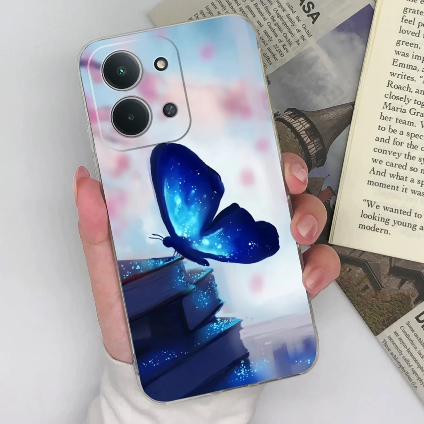 Trendy Girl Pattern Ultra Thin Transparent TPU Soft Phone Case - Lightweight Protective Cover