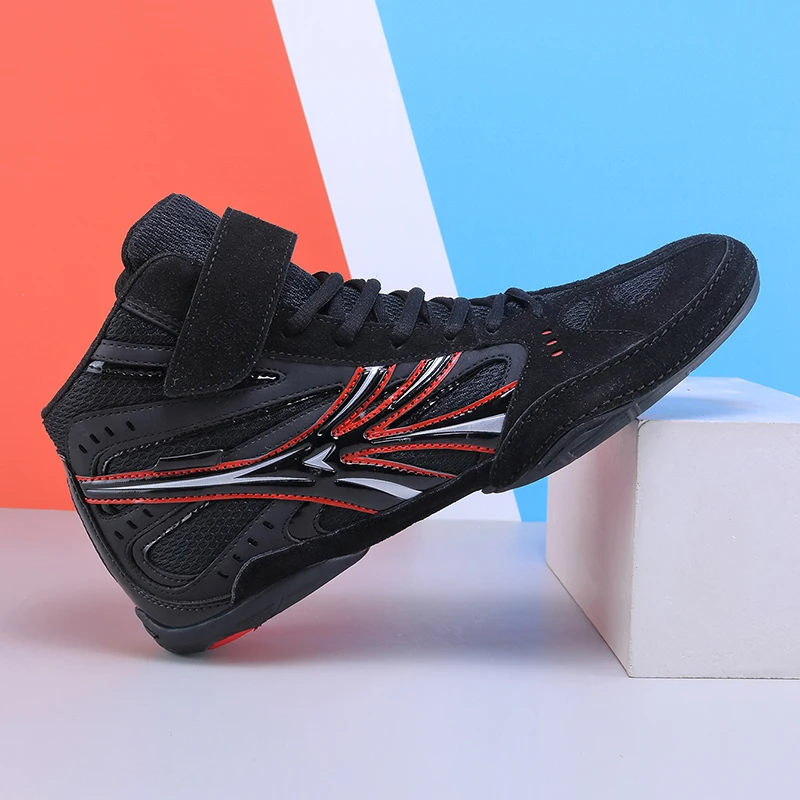 Professional Unisex Boxing Shoes Breathable Wear-Resistant Non-Slip Wrestling Shoes Fighting Sneakers Gym Training Footwear Martial Arts Shoes