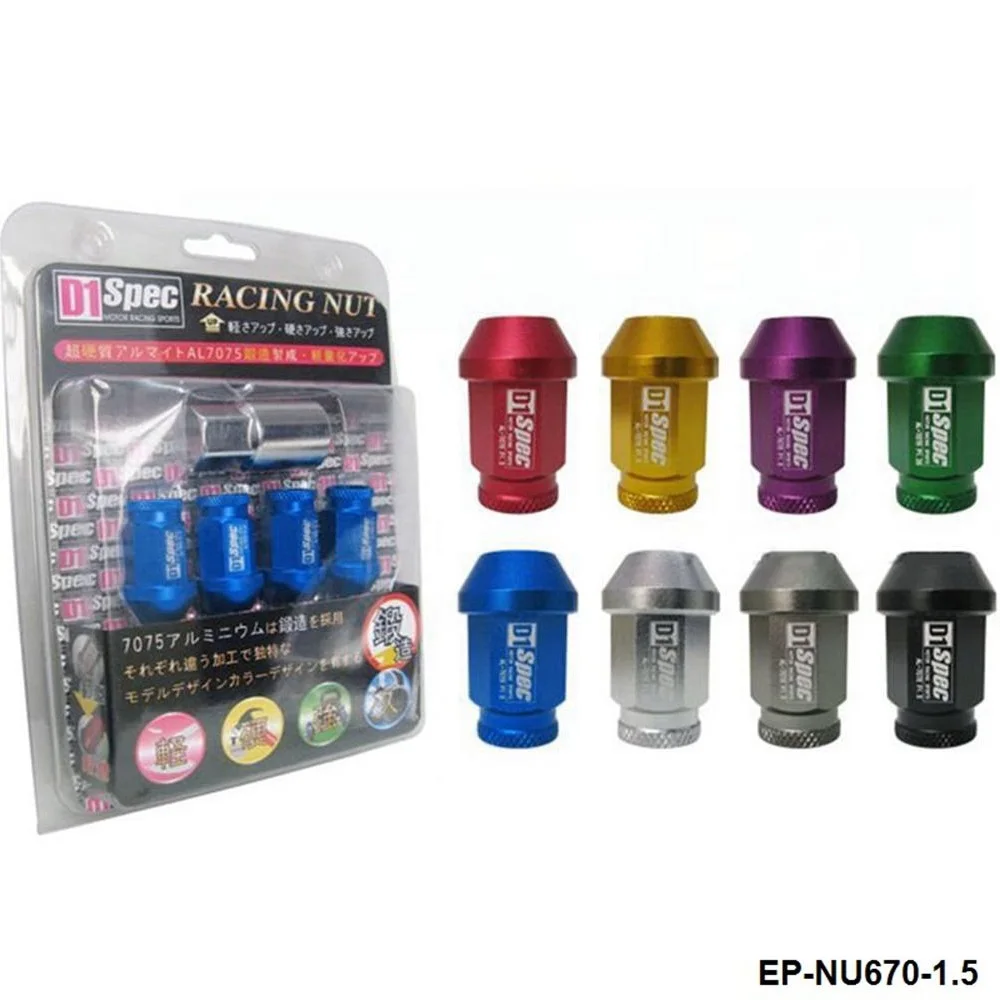 D1Spec Extended Open End Wheel Lug Nuts With Lock M12X1.5 / M12X1.25 20pcs For Toyota etc EP-NU670