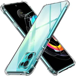 Clear Shockproof Silicone Phone Case - Slim TPU Protective Cover - Motorola Moto G13 (Clear)