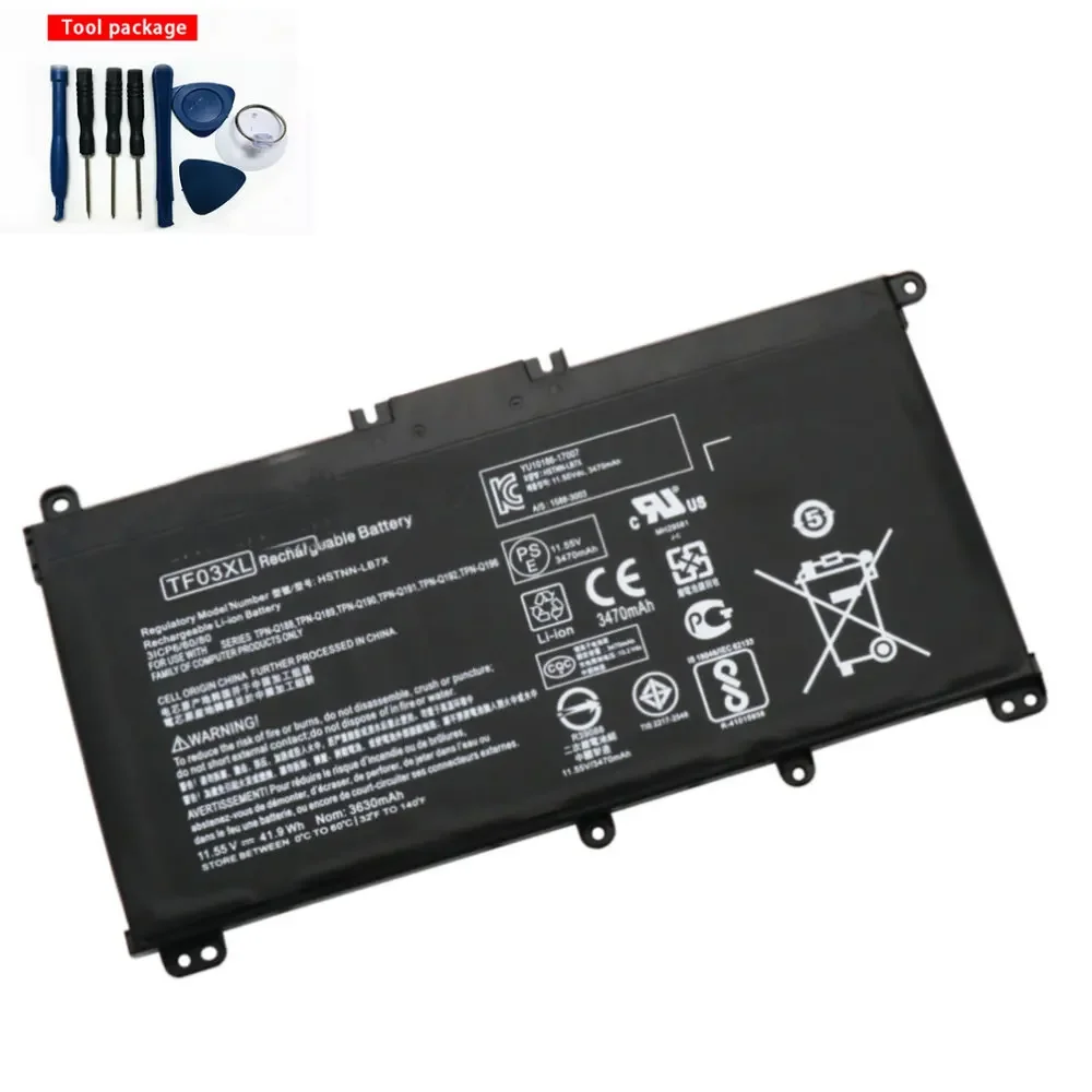 

Аккумулятор TF03XL для HP 14-bp080nd 14-bf 15-CC TPN-Q188 Q189 Q190 Q191 Q192 Q201 HSTNN-LB7X 920070-855