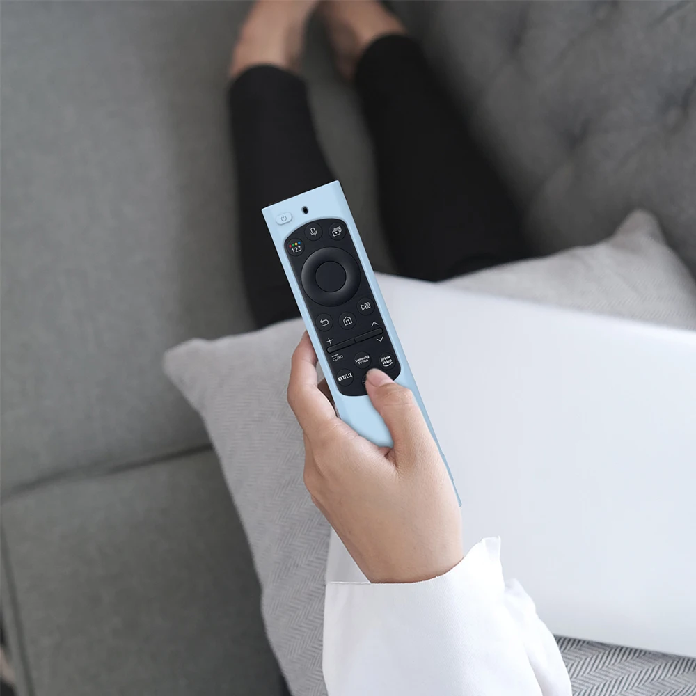 1Pc Silicone Protective Case for Samsung Remote Control BN59-01432A Smart TV Remote Dustproof Cover Sleeve Anti-fall Case silicone remote case silicone remote cover silicone remote sleeve remote controller cover silicone case protector