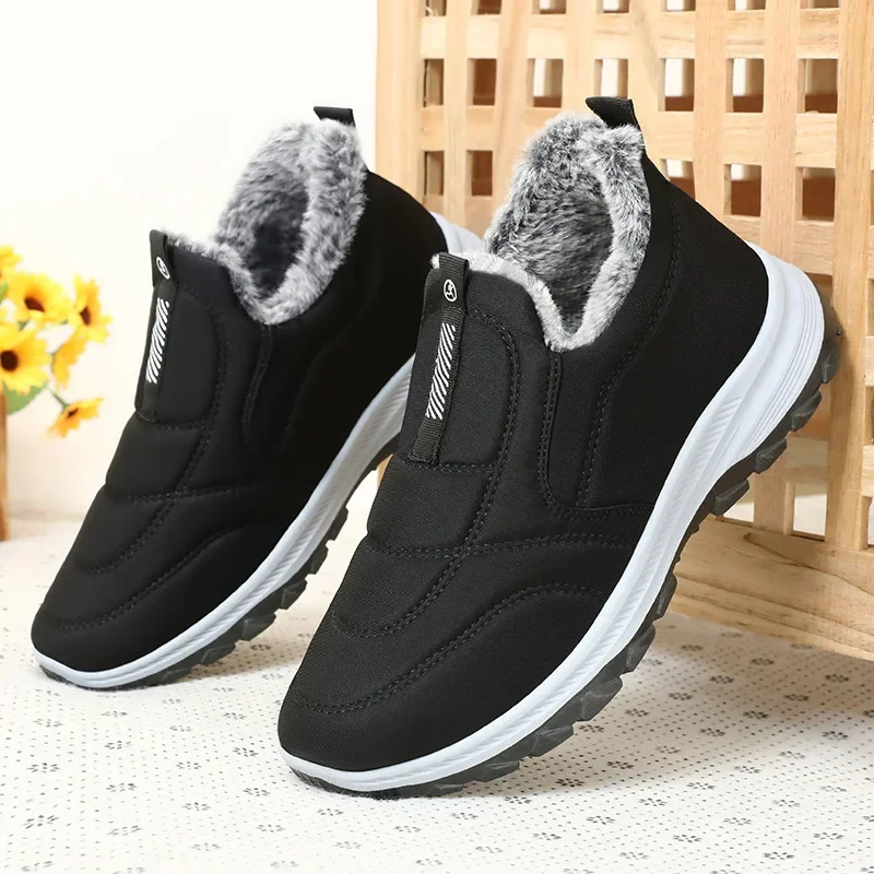 

Unisex cotton shoes 2023 winter new plush and thickened one foot waterproof and anti slip boots for warmth and casual snow boots