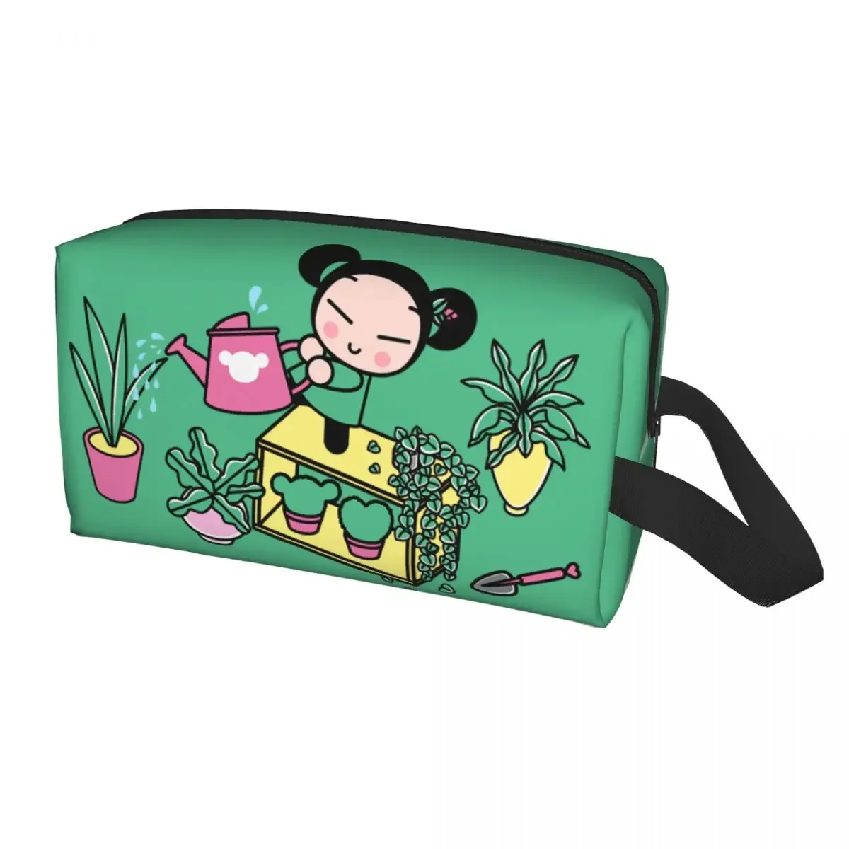 

Custom Cartoon Anima Pucca Toiletry Bag Women Makeup Cosmetic Organizer Ladies Beauty Storage Dopp Kit Case