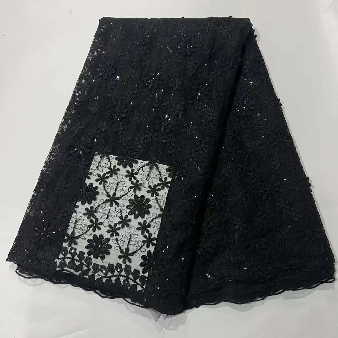 

Hot Sale African Cord Lace Fabric High Quality Water Soluble Nigerian Guipure Cord Lace For Wedding RFQ1-13