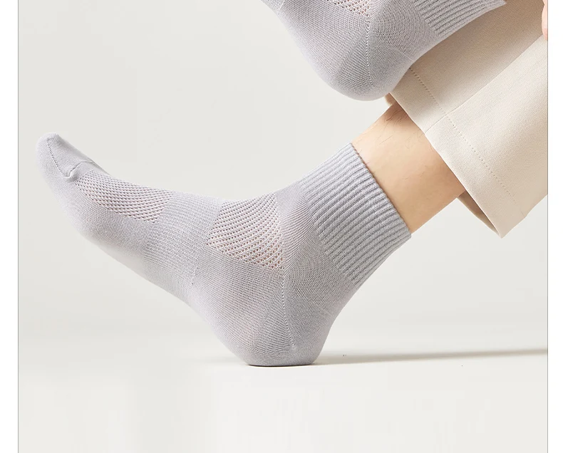 MiiOW 5 Pairs Cotton Socks Set Summer Antibacterial Breathable Mesh Short Sock Deodorant Casual Solid Color Long Sock Harajuku 23 Sc2e84a18902c4b6c91847bac96514d327