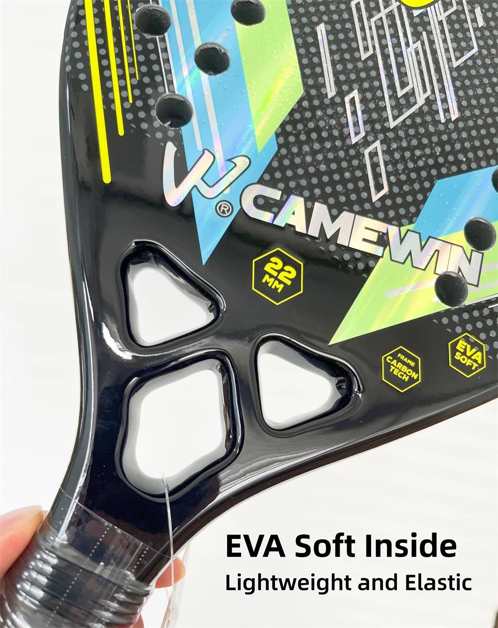 Beach Tennis Racket 3K Full Carbon Fiber Rough Surface Outdoor Sports Ball Racket For Men Women Adult Senior Player