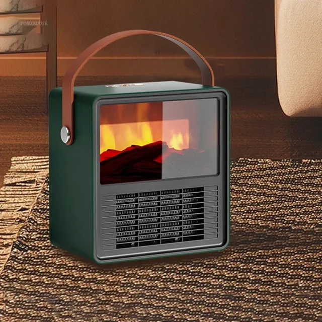 เตาผิงไฟฟ้าแบบตั้งพื้นสไตล์นอร์ดิก เครื่องทำความร้อนในบ้าน เปลวไฟเสมือนจริง เตาผิงแบบพกพา เครื่องทำความร้อนเท้า 1