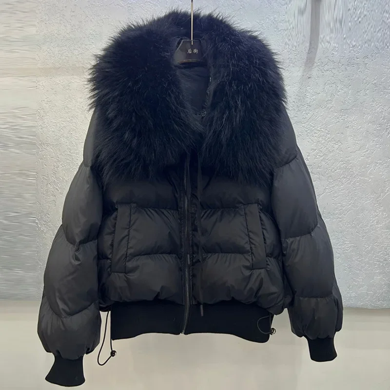Winter New Down Jacket with Loose Collar Women Short Luxurious and Versatile Jacket