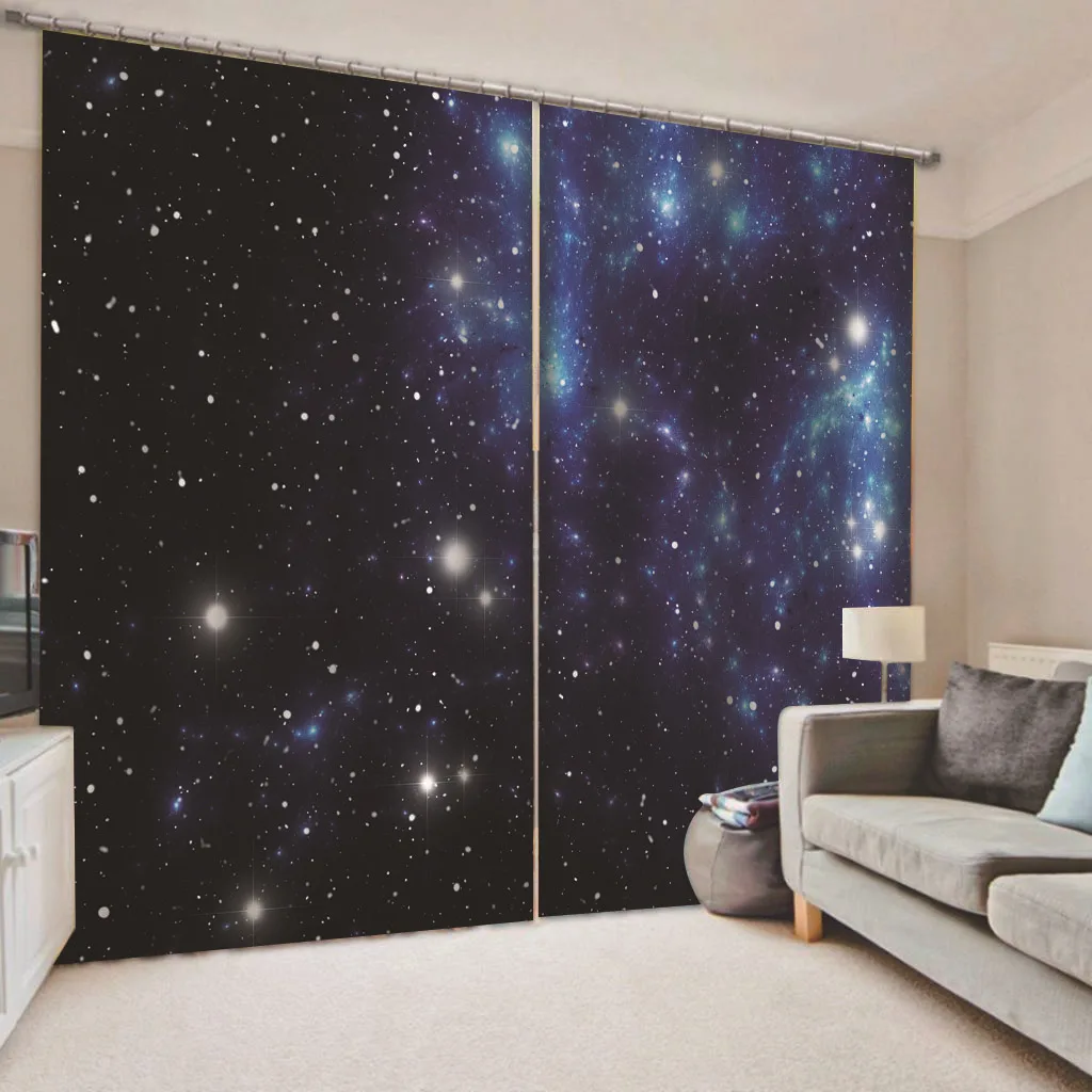 

Custom blue sky curtains Window Curtain for Bedroom Living Room Hook Decor