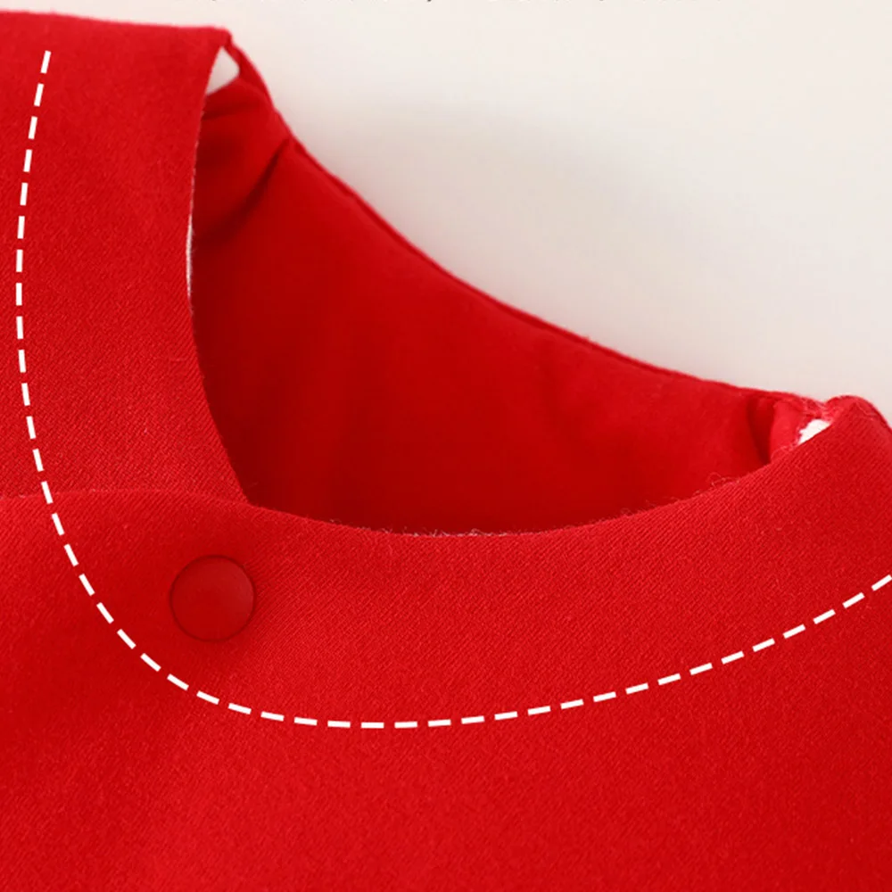 Baby Foot Romper Quilted Winter Warm Newborn Clothes Red Color Christmas Unisex Baby Jumpsuit For Boys Girls