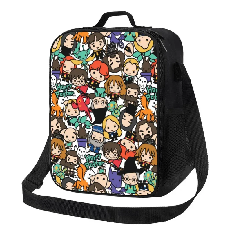 

School Magic Witch Wizard Movie Cosplay Resuable Box Witchcraft And Wizardry Cooler Thermal Food Insulated Lunch Bag Kids