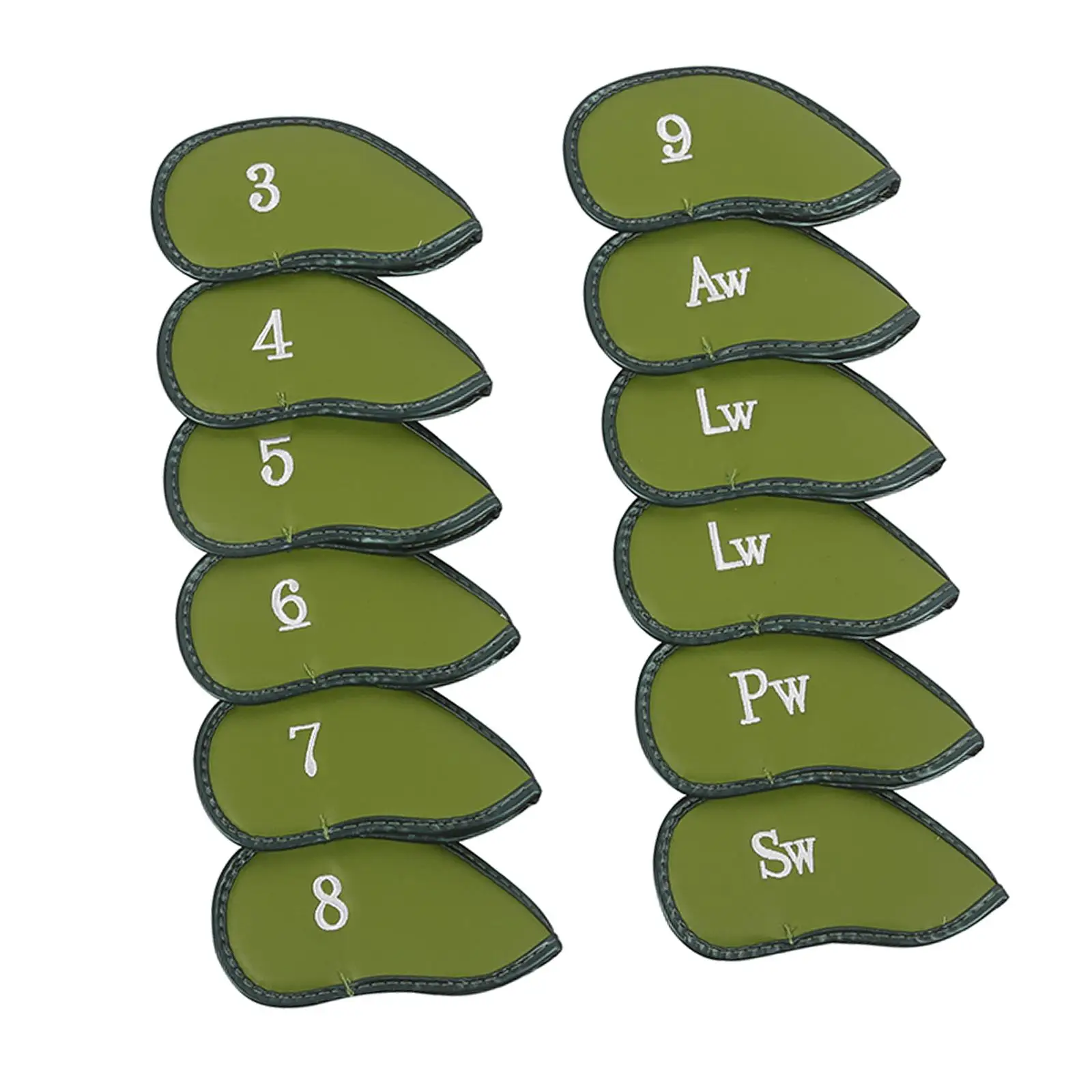 12X Golf Iron Covers Set Gift Golf Club Head Covers Protezione Per Principianti Golfisti La Maggior Parte Dei Ferri Da Stiro Viaggi Per La Testa Sport