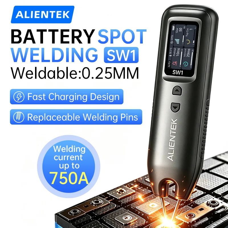 【¥5,915】ALIENTEK SW1 ハンドヘルドバッテリースポット溶接機 0.25mm-アリエク特価アラート
