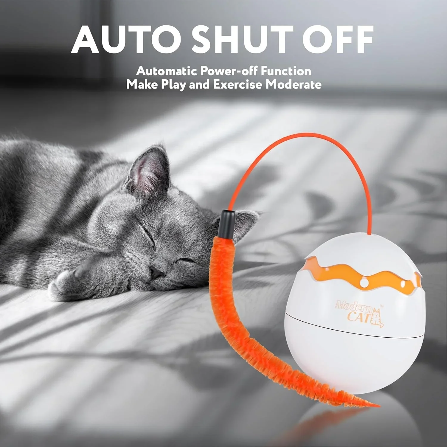Interactive Cat Teaser Toys Automatic 360-Degree Rotation Dino Egg Spinner Self Rotating Automatic Pet Moving Toy for Cats
