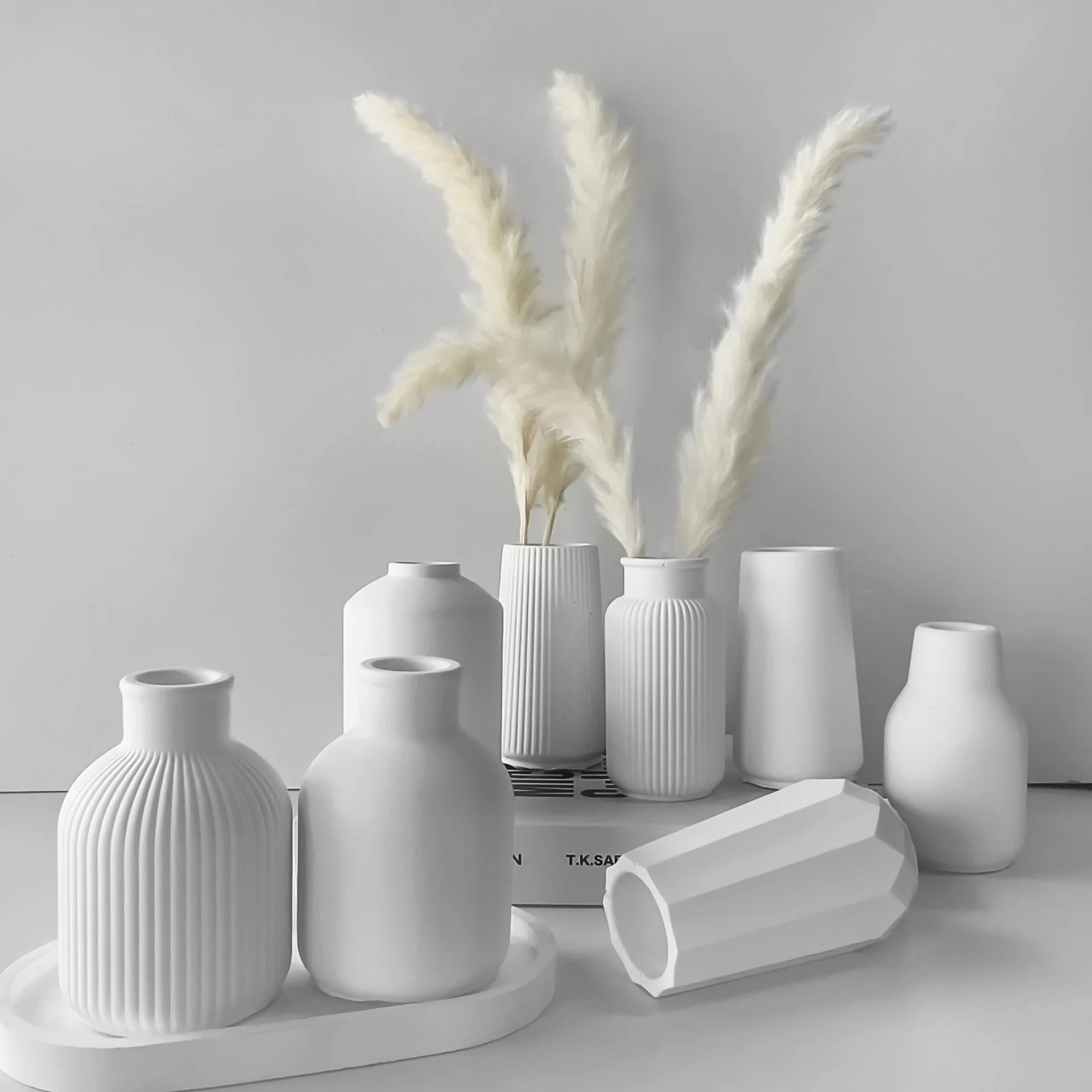 DIY Vase Ornament Silicone Mold Gypsum Flower Arrangement Storage Jar Desktop Table Epoxy Resin Mold Home Handicrafts Decoration silicone mold
