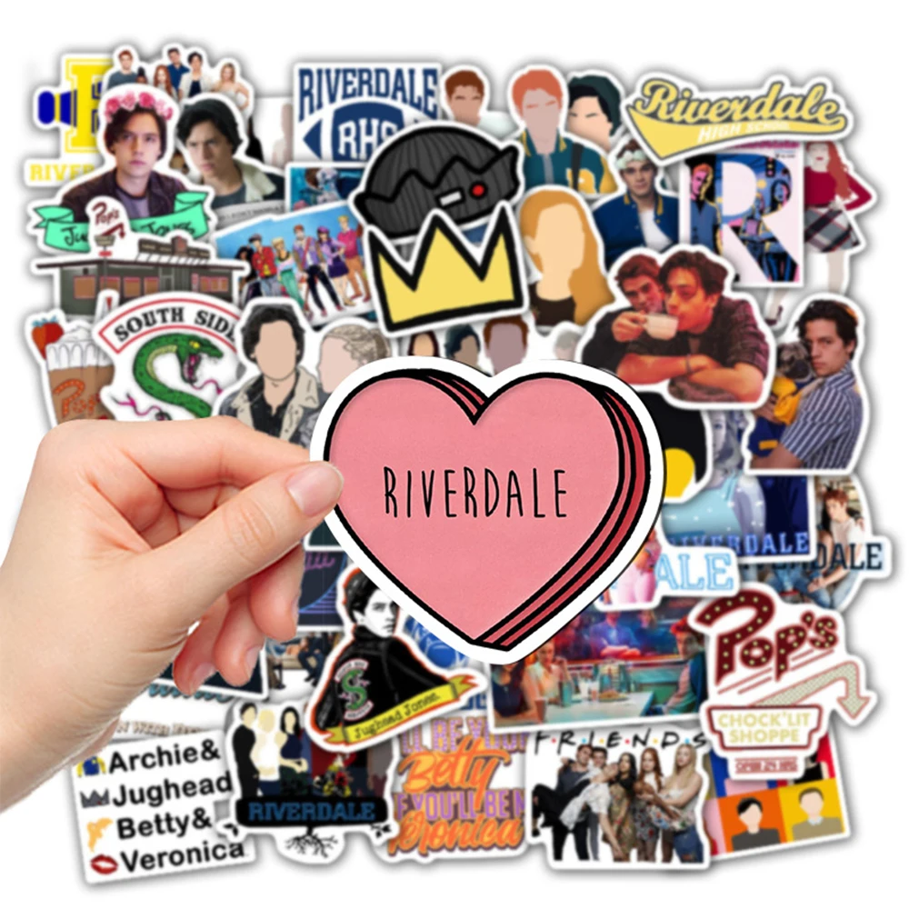 10/30/50pcs Classic TV Series Riverdale Stickers Cool Cartoon Decals Decoration Water Bottle Laptop Phone Case Graffiti Sticker Cartoon Stickers Graffiti Stickers