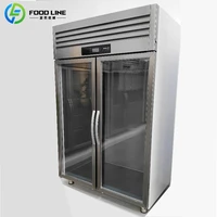 Réfrigérateur d'affichage de 2 portes d'acier inoxydable de cuisine commerciale d'usine de la Chine pour le stockage de boissons 2