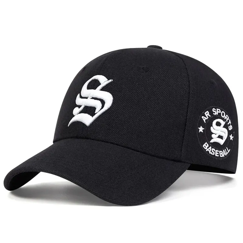 Baseball Caps Unisex Gothic S Letter Embroidery Side AR SPORT Spring Autumn Outdoor Adjustable Casual Sunscreen