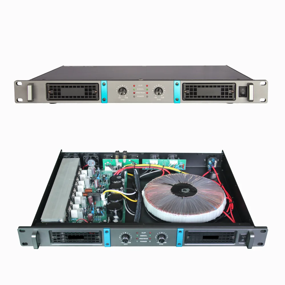 SenMicre PT-450 Professional Ring Cow 파워 앰프 1U 2x450W 8OHM 라인 어레이 스피커 앰프 2x675W 4OHM DJ 서브우퍼 프리앰프 홈 카라오케 프리앰프 시스템