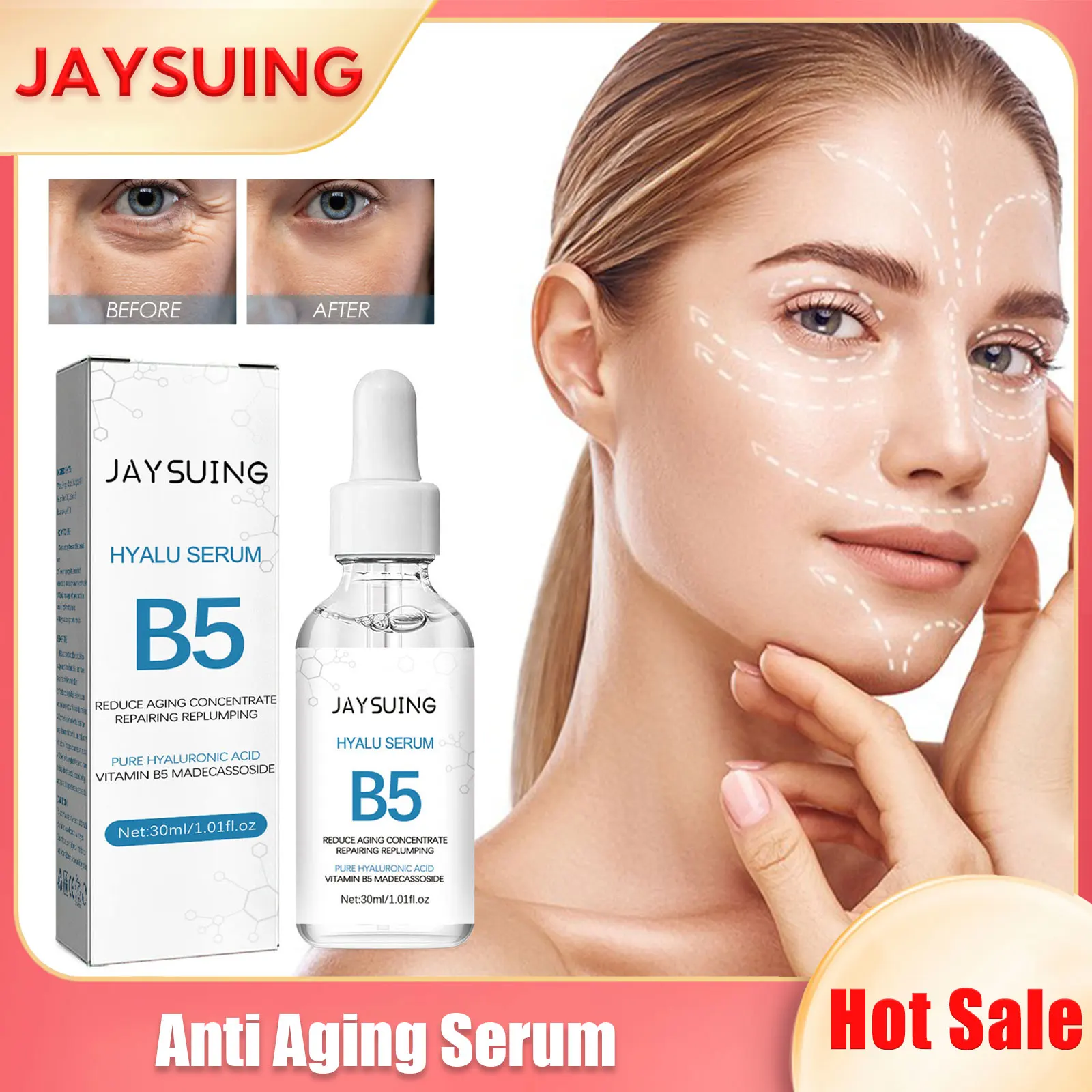 

Hyalu B5 Serum Anti-Aging Fade Fine Lines Wrinkles Removal Lifting Firming Whitening Brighten Hydrating Hyaluronic Acid Essence