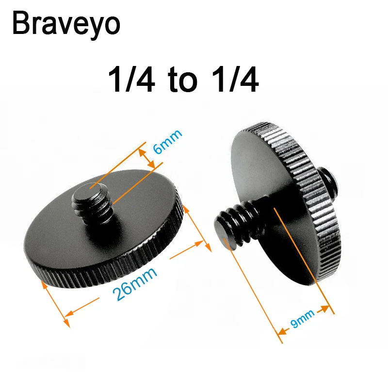 Photography Accessories 1/4 to 3/8 Inch Conversion Screw 26MM Diameter Camera Stable Mount Adapter Quick Release Screw For Dslr