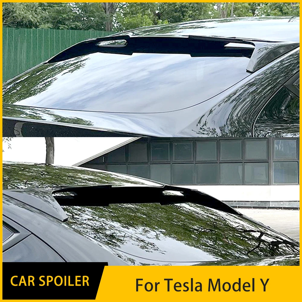 

For Tesla Model Y Rear Window Roof Car Spoiler Wing High Quality Sports ABS Black Carbon Tuning Accessories Styling 2021-2022