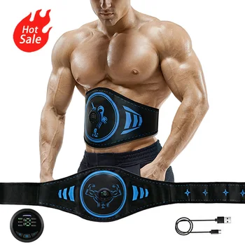 Electric Abdominal Toning Belt Muscle Toner USB EMS Muscle Stimulation Smart Ab Trainer Body Shaping Lose Weight Fitness Workout 1