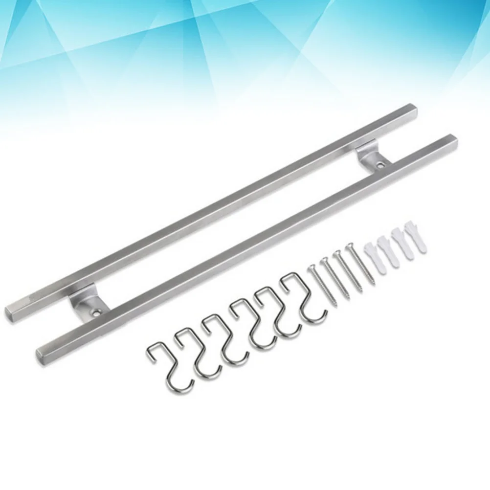 

Магнитный держатель из нержавеющей стали, компактный кухонный держатель с крючками (серебристый, 40 см)