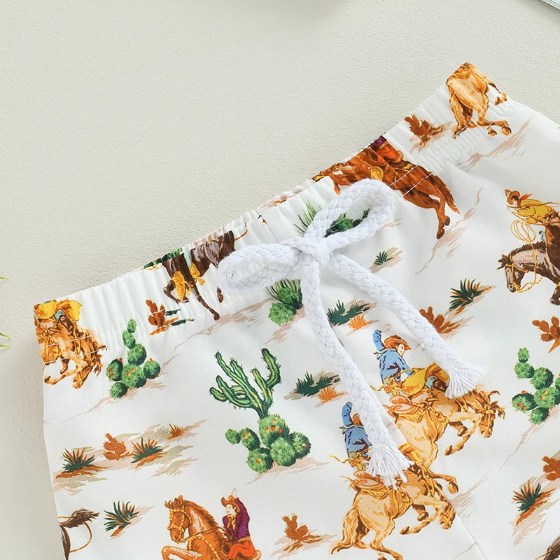 Toddler Baby Boys Beach Swimwear Shorts Swimming Trunks Fashion Print Elastic Waist Short Pants Kids Baby Swimsuit Bottoms