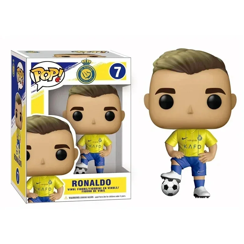 thumbnail image 1 of FUNKO POP Messi Ronaldo Real Madrid Football Stars Adornos Figura de acción Colección Modelo Juguete para Niños Regalo de Cumpleaños, 1 of 4
