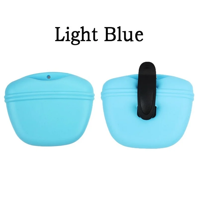 Silicone Dog Treat Bag Pet Portable Dog Training Waist Bag Outdoor Feeder Puppy Snack Pouch Food Reward Storage Pet Supplies dog treat bag dog training supplies
