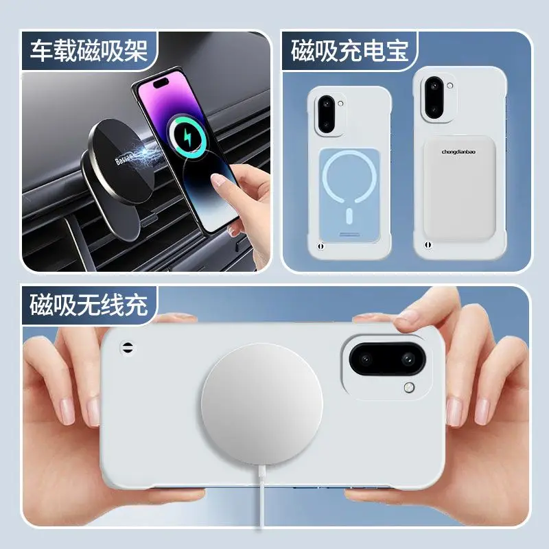 Sleek Frameless Magnetic Hard Case - Slim Shockproof Bumper Cover