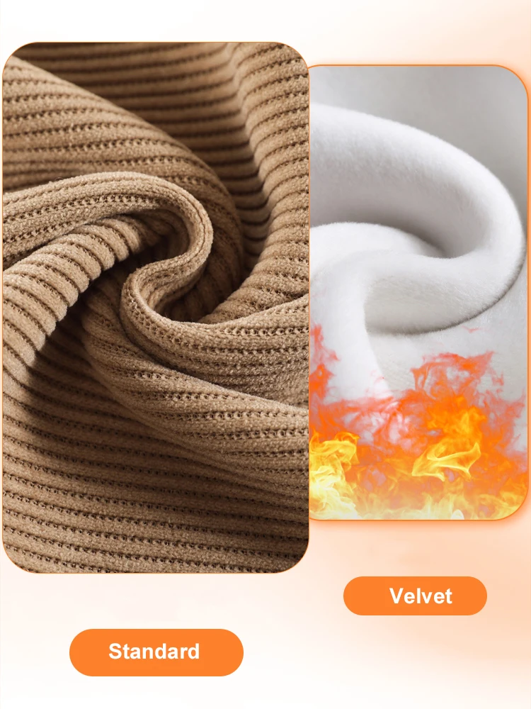 QOERLIN Standard & Fleece High Waist Wide Leg Straight Pants Women 2024 New Fall Winter Warm Trousers with Belt Pocket Pants