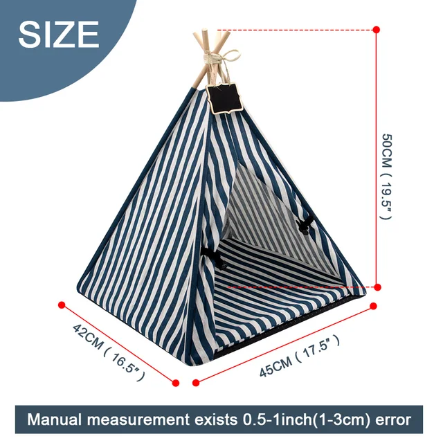 Pet Tent House Cat Bed Portable Dog Cat Teepee Portable Puppy Kitten Indoor Outdoor Kennels For Pet Cats Tent Small Animals Bed 6