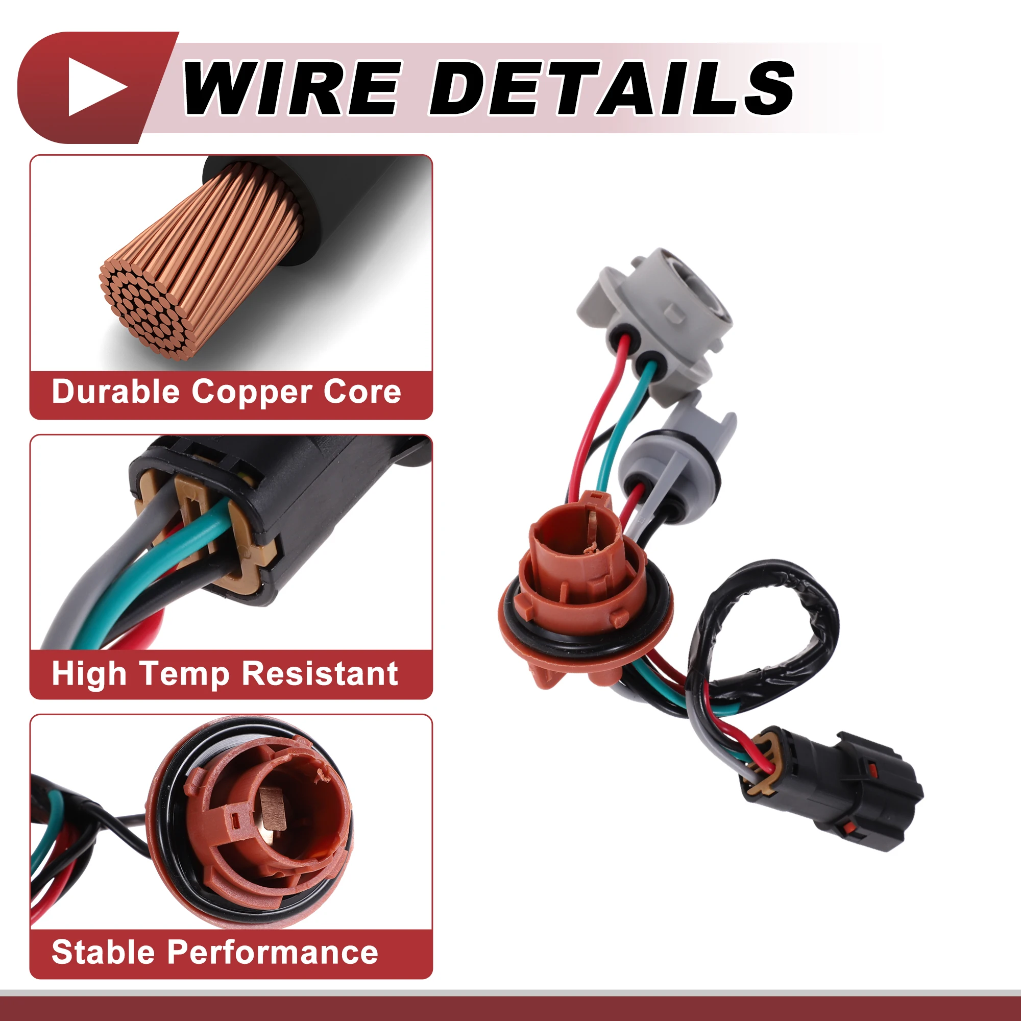 X Autohaux 테일 라이트 소켓 배선 키트 기아 소렌토 2014-2015용 No.924801U500 전구 피그테일
