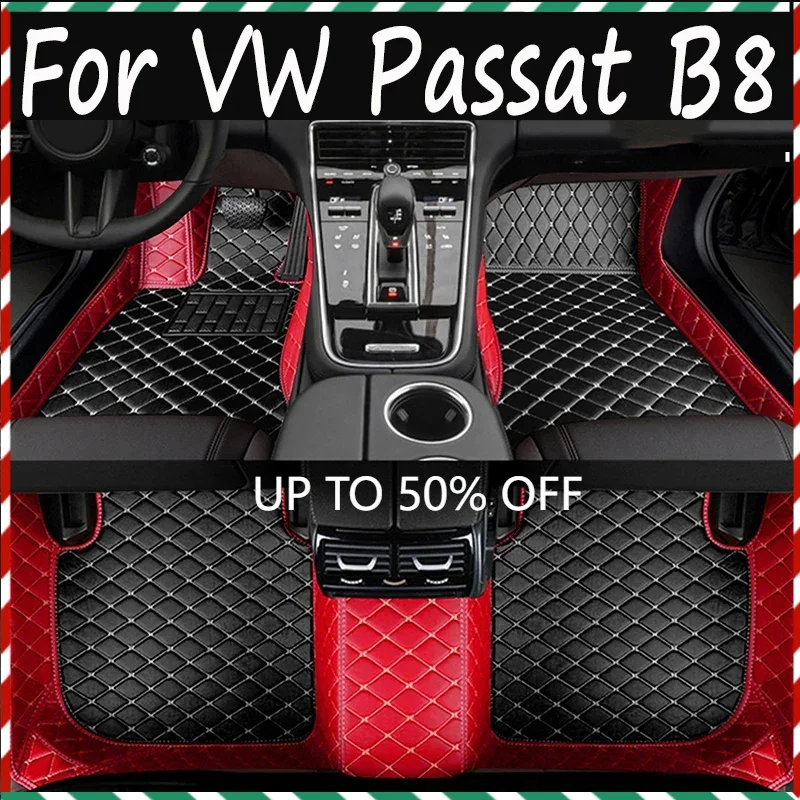 

Кожаные автомобильные коврики на заказ для VW Volkswagen Passat B8 2017 2018 2019 2020, коврики, коврики, подкладки для ног, аксессуары