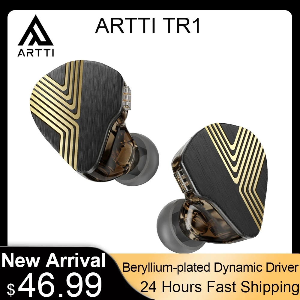 

ARTTI TR1 1DD+1BA HiFi In-Ear Earphone New Wired IEMs 10mm Beryllium-plated Monitor Earphone 3.5mm/type c Mic Detachable Cable