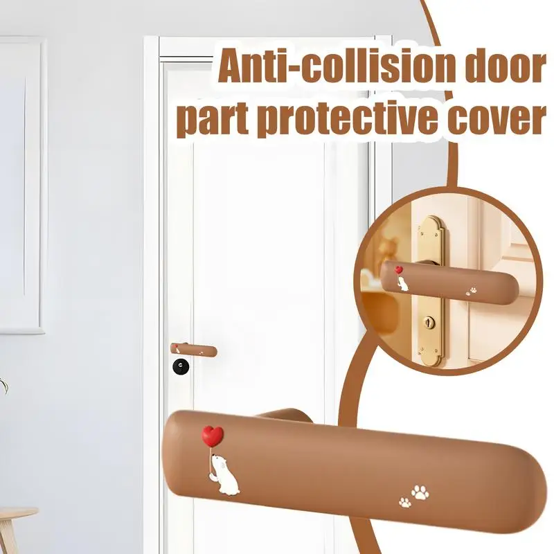 Door Handle Protector Cute Anti-Collision Silicone Door Handle Gloves Anti Static Knob Sleeve Cushion Cover Protect Hands